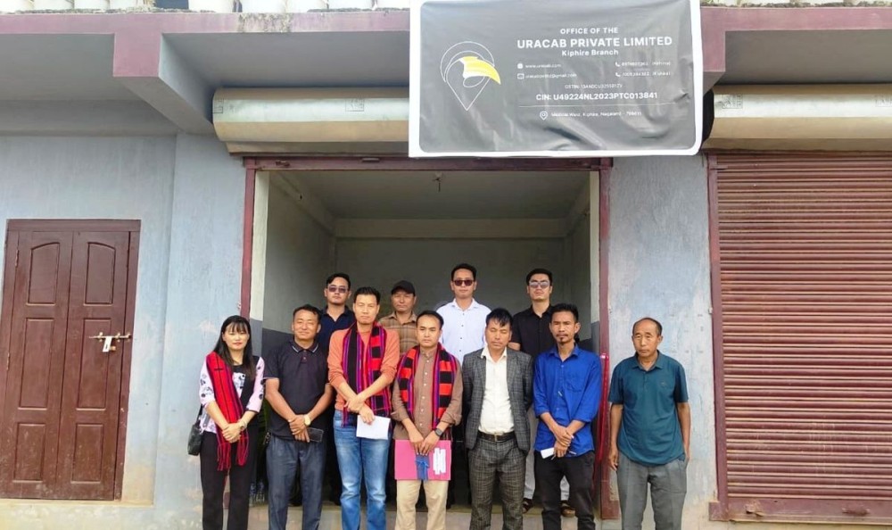 Officials and others during the launching programme of UraCab Kiphire Branch at Medical Ward, Kiphire on November 4.